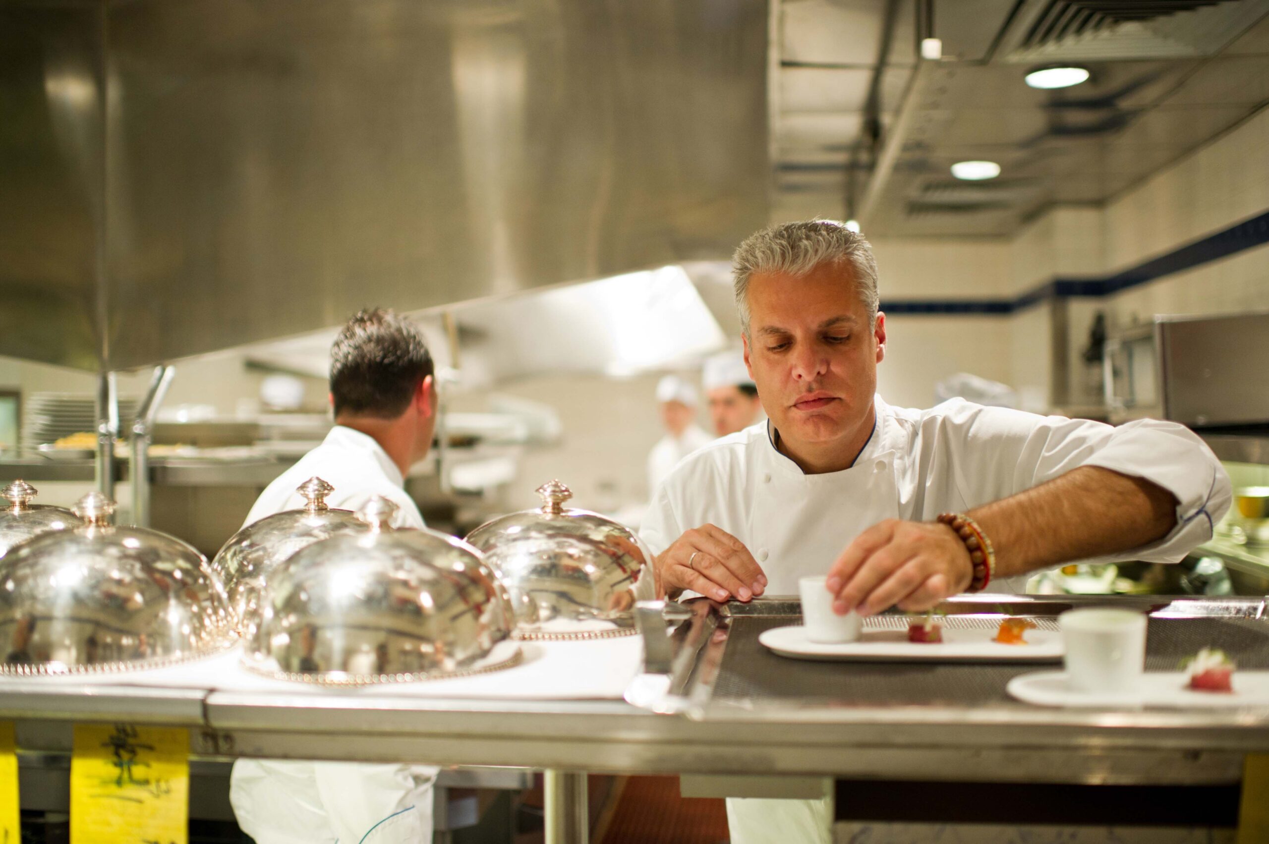 Le Bernardin Chef Eric Ripert in the kitchen